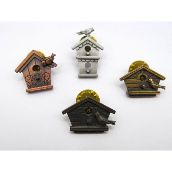 Vintage Signed J.J Bird House Lapel pins Lot of 4 - Picture 12 of 12